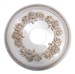 Shabby Rose 16' Diameter Ceiling Medallion for Chandeliers or Fans White and Gold finish, hand painted. 