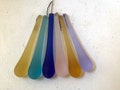 Vintage Genuine Murano Tear Drops: Choice of Frosted colors Hand Blown Murano 3" Drops dangle prism drop suncatcher chandelier part ornament