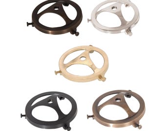 Shade Holder ~ 3-1/4 Inch Brass Decorative Solid Cast Brass Fitter Shade Holder in 5 Finishes