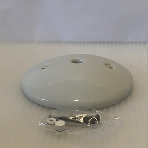 Pu&ograve; includere: Plafoniera in ceramica bianca con tre fori e due viti di montaggio in plastica bianca.
