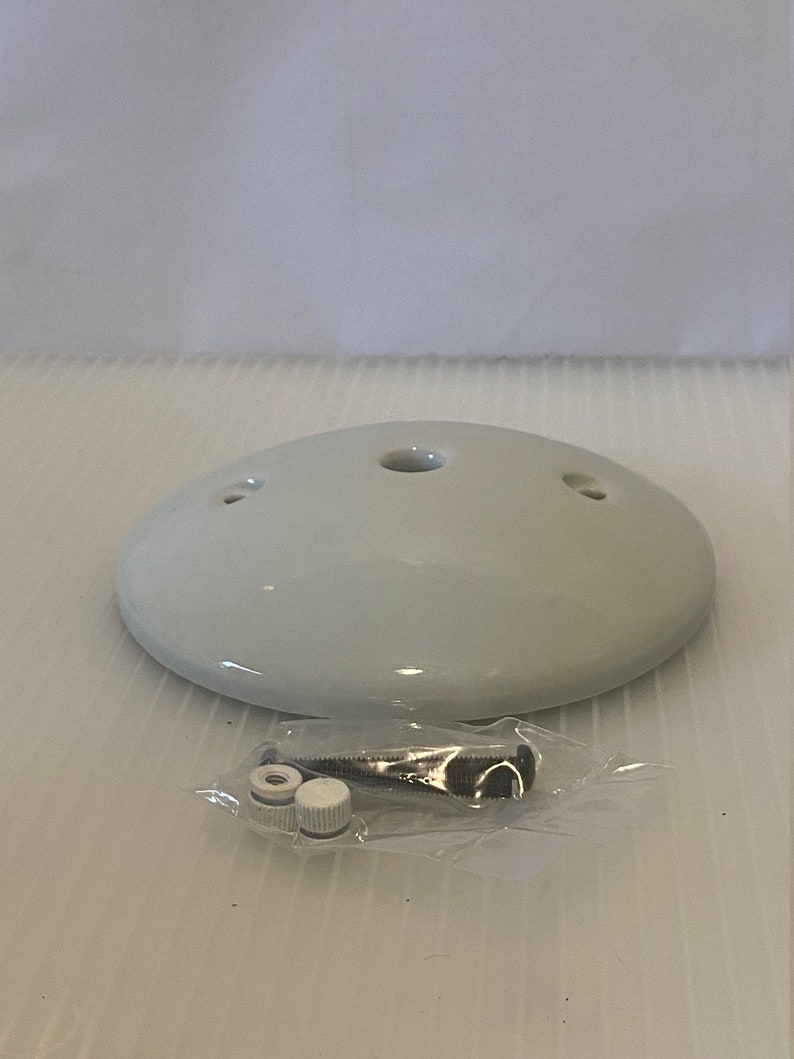 Pu&ograve; includere: Plafoniera in ceramica bianca con tre fori e due viti di montaggio in plastica bianca.