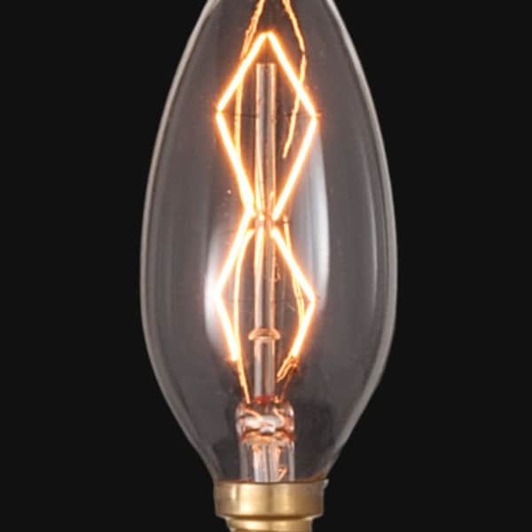 Vintage Style Candelabra BaseTorpedo Bulb-Diamond filament