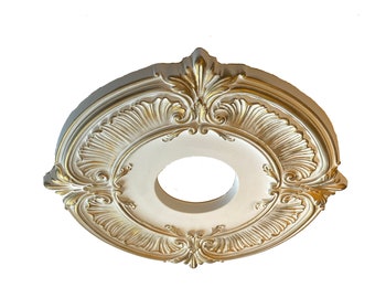 13" diameter Ceiling Medallion for Chandelier or Fan. Available in many Finishes or Custom Color.