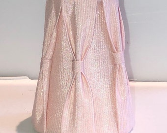 Pink Shantung Silk Bow-Tie Chandelier Clip-on Mini Shades, chandelier candelabra sconce shade.