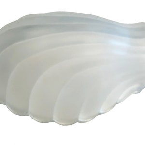Vintage New Old Stock Frosted Crystal Clam Shell Desk Lamp Shade - Art Deco Style