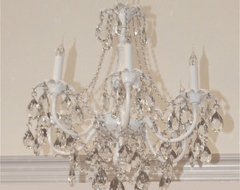 Palace Chandelier- Romantic Shabby Chic style available in 3 sizes and many finishes, custom made for you. Perfect for a nursery.