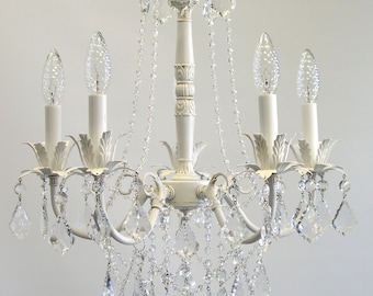 Olivia Chandelier-Shabby Chic style available in 4 sizes and many finishes, custom made for you
