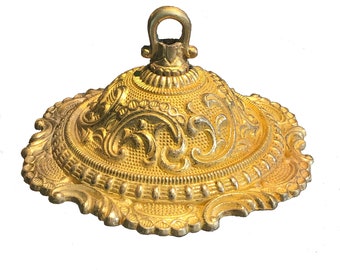 New gorgeous Victorian style unfinished cast brass ceiling chandelier canopy brass heavy canopy medallion with Loop & hardware
