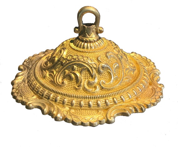 FANCY VICTORIAN STYLE { SOLID CAST BRASS } CEILING LIGHT PENDANT CANOPY KIT