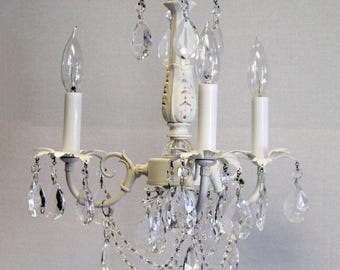 Reyna Chandelier-Shabby Chic chandelier, girls nursery chandelier, Boho style available in 4 sizes and many finishes, custom made for you