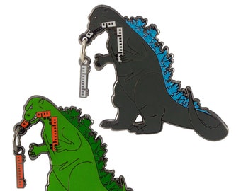 Godzilla [Atomic Glitter or Cartoon] (enamel pin)