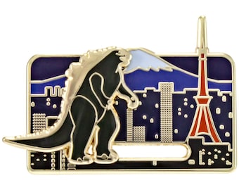 Godzilla Rampage (moving enamel pin)