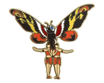 Mothra & the twins (enamel pin)