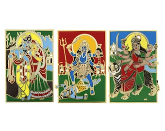 Gods & Goddesses of India (enamel pins)
