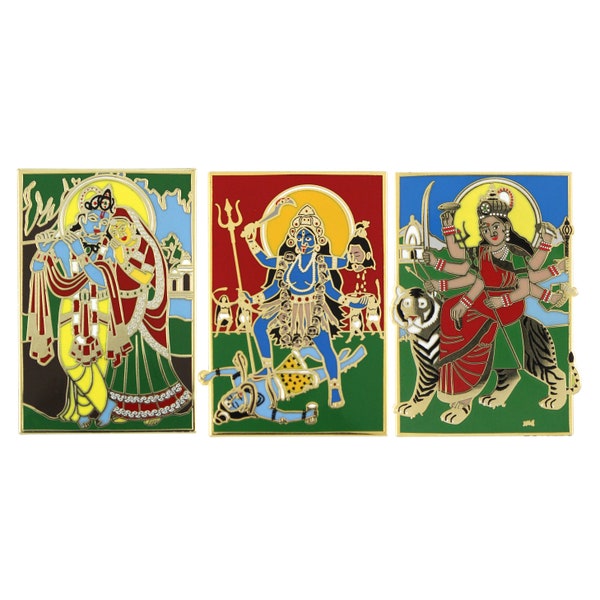 Gods & Goddesses of India (enamel pins)