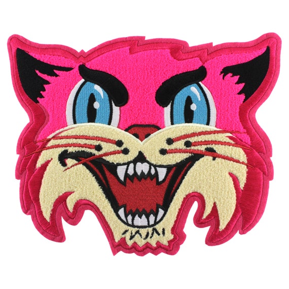 Pink Cat chenille Back Patch Etsy