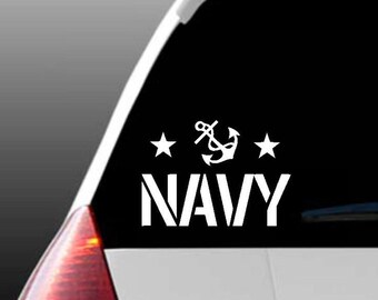 Navy Car Window Decal