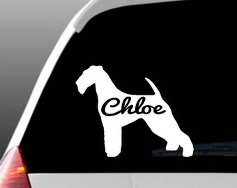 Personalized Airedale Car Window Decal