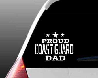 Proud Coast Guard Relative Car Window Decal