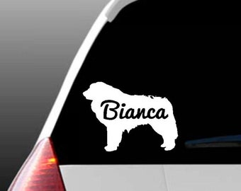 Personalized Great Pyrenees Car Window Decal