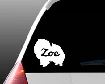 Personalized Pomeranian Car Window Decal