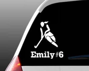 Gepersonaliseerde hockey autoruit sticker