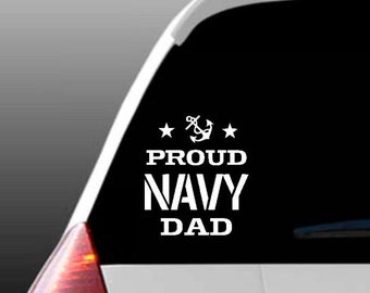 Proud Navy Relative Car Window Decal