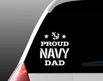 Proud Navy Relative Car Window Decal