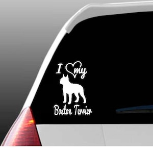 I Love My Boston Terrier/Boston Terriers Car Window Decal
