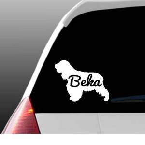 Personalisierter Cocker Spaniel Auto Fensterdeko