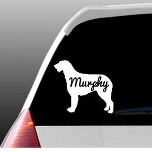 Personalized Irish Wolfhound Car Window Decal