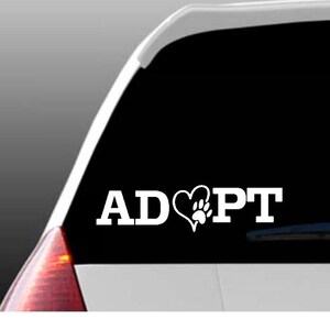 Adopt Car Window Decal for Pet Lovers
