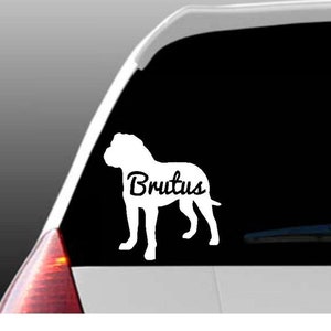 Personalized Mastiff Car Window Decal