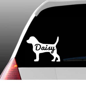 Beagle Auto Fenstersticker Personalisiert