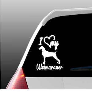 I Love My Weimaraner/Weimaraners Car Window Decal