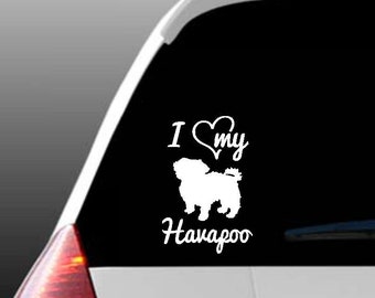 I Love My Havapoo/Havapoos Car Window Decal