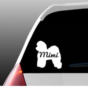 Personalized Bichon Car Window Decal