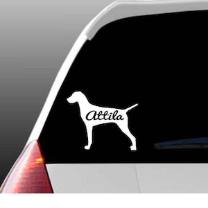 Personalized Vizsla Car Window Decal