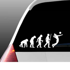 Evolution of a Volleyball Player Car Window Decal