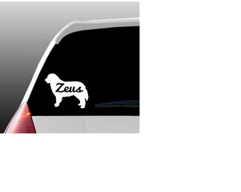 Personalized Bernese Mountain Dog Car Window Decal