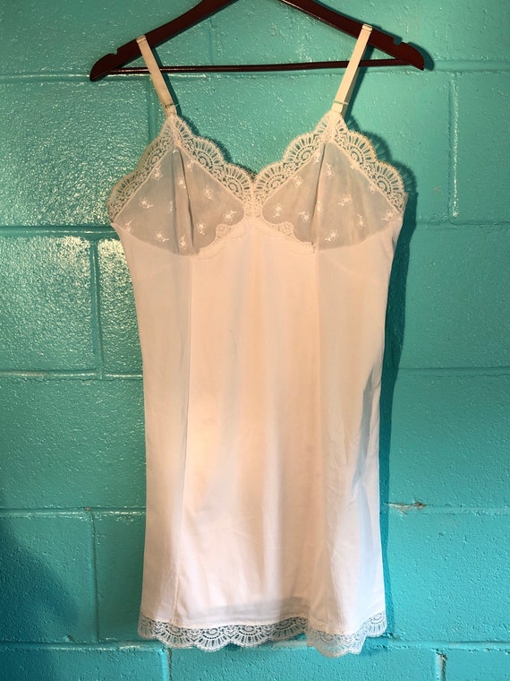 Size 36 white lace slip by Sears