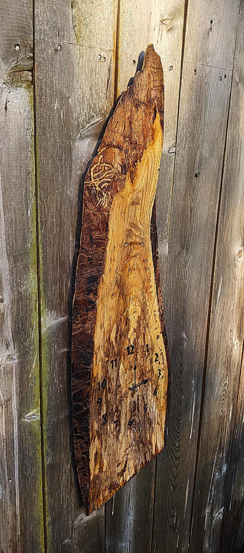 Clock, Rustic, Live Edge, Log Cabin Decor, Jeff Rothgeb, Jrwoodart - Etsy