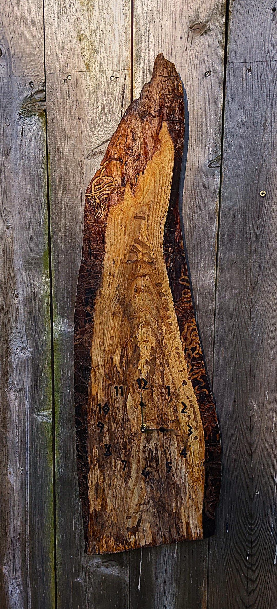 Clock, Rustic, Live Edge, Log Cabin Decor, Jeff Rothgeb, Jrwoodart - Etsy