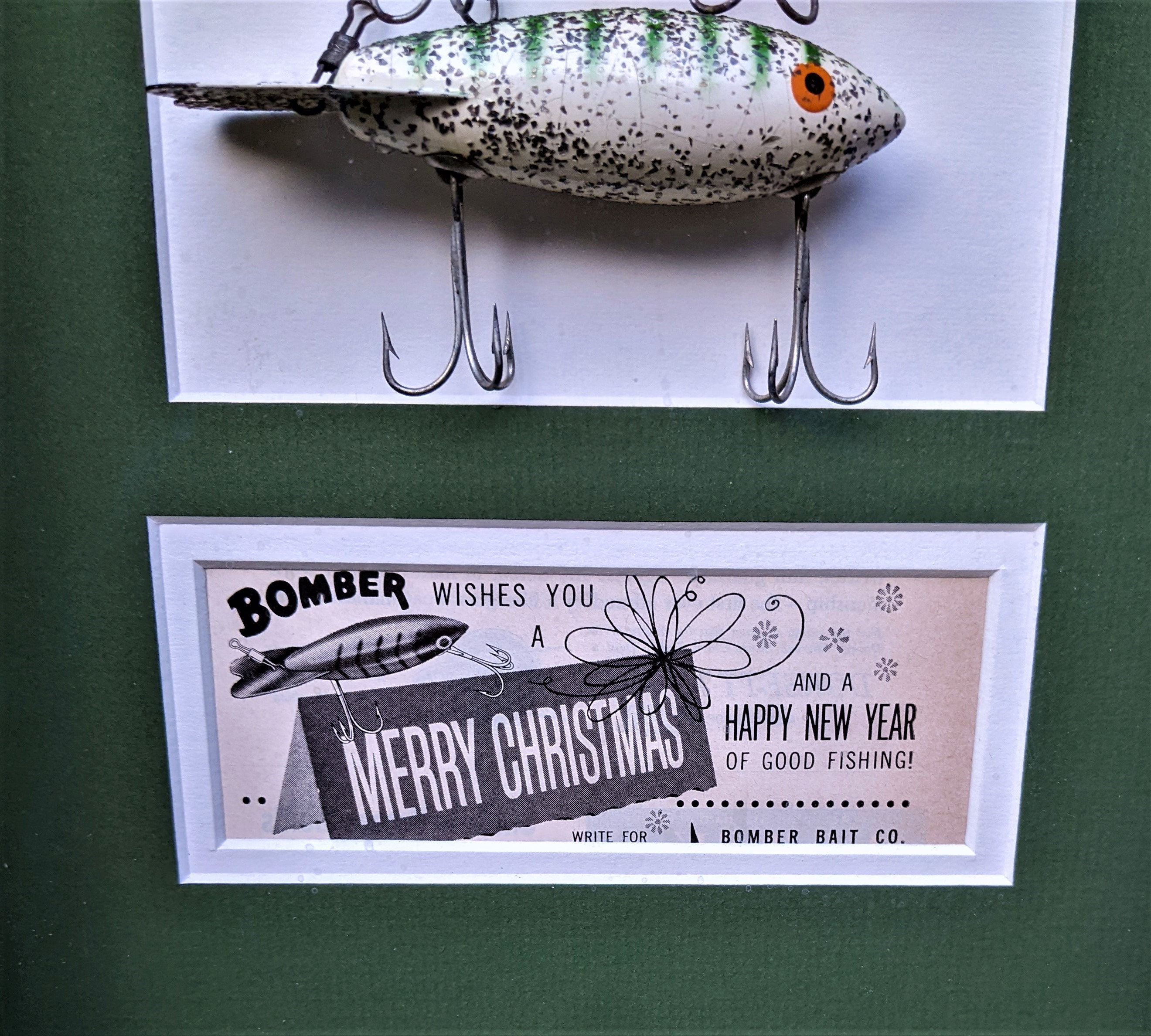 Vintage Bomber #215 Christmas Tree Wood Fishing Lure New in