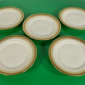 Antique Wm Guerin Co Limoges GREEK KEY Bread Plate (s) Lot of 5 GUE6