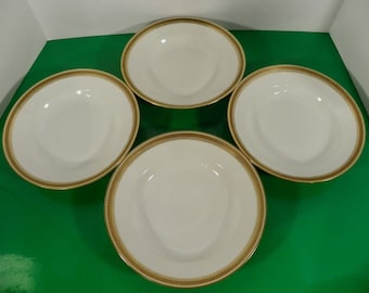 Antique Wm Guerin Co Limoges GREEK KEY Rim Soup Pasta Bowl (s) Lot of 4 GUE6
