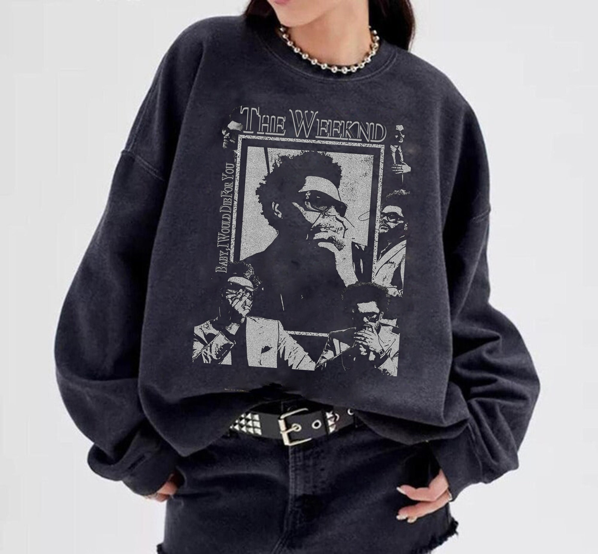 The Weeknd Merch Dawn Fm Crewneck Sweatshirt - TeeHex