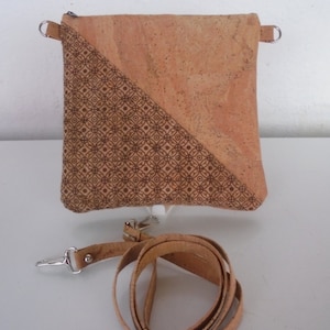 Bolso de cuerpo cruzado de corcho natural / bolsos de corcho aptos para veganos / bolsos de hombro / damas estampadas pu mensajero de cuero bolsos / regalos de corcho