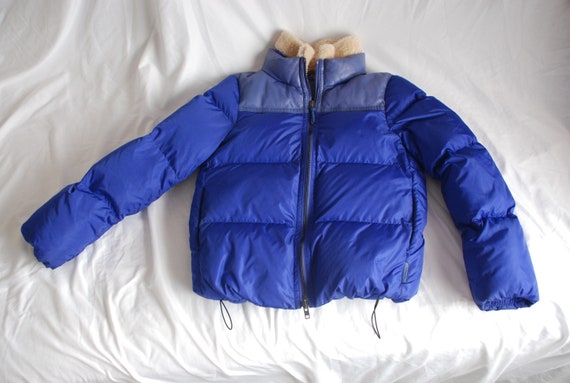 COACH Legacy Down Puffer Jacket with Leather Shear