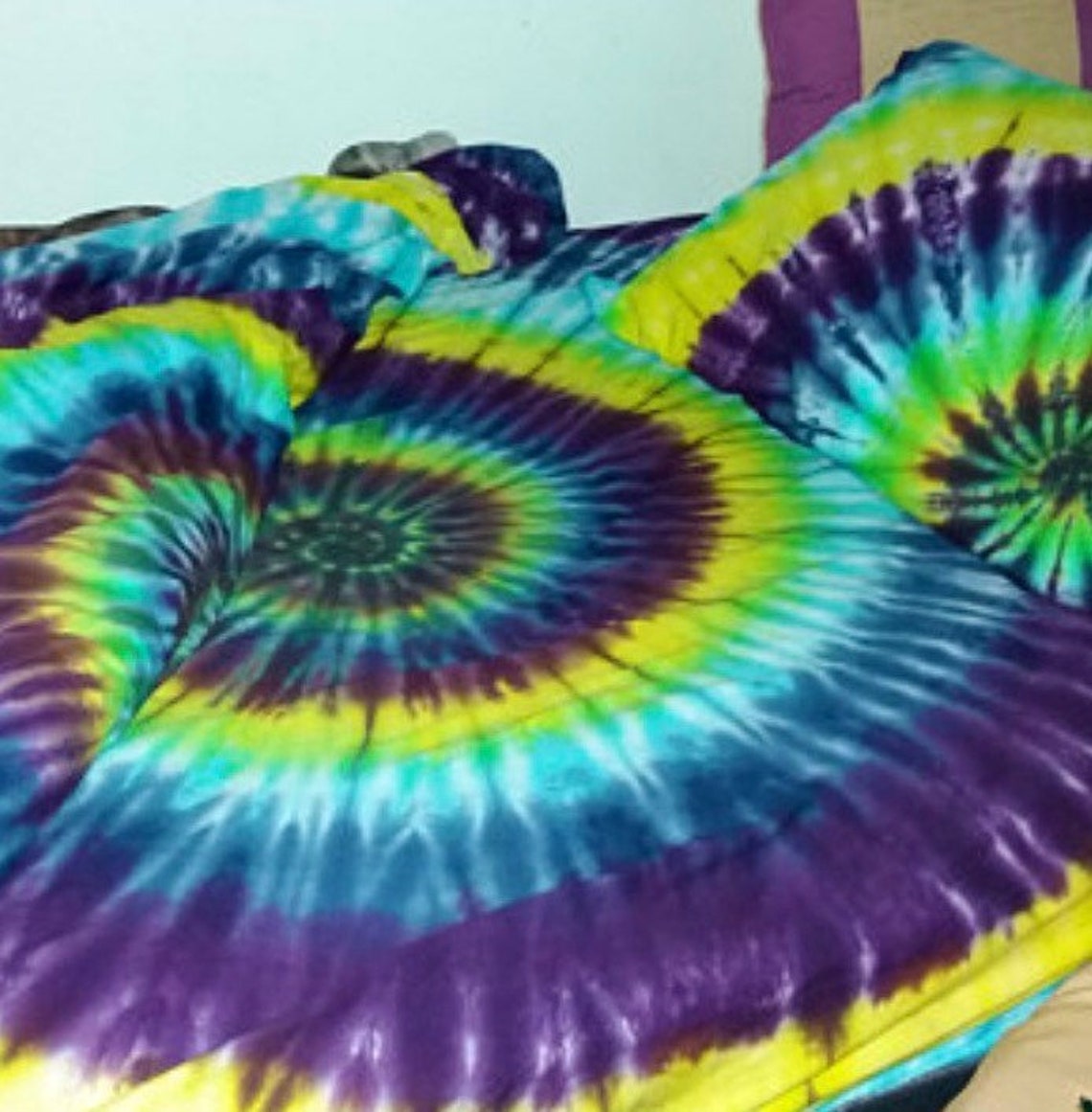 Tie Dye Sheets Tie Dyed Sheets Tie Dye Sheet Sets Tie Dyed Etsy